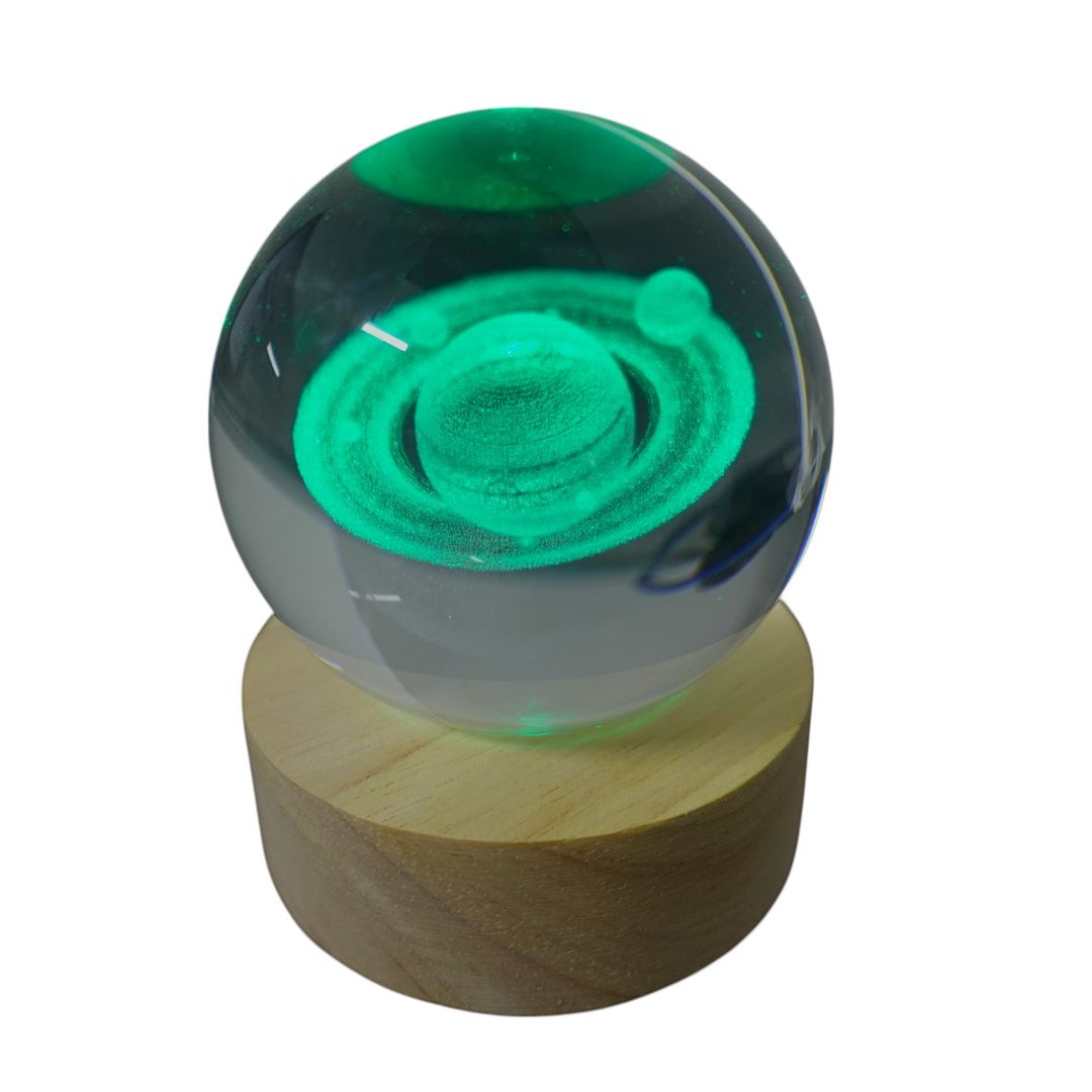 LAMPARA ESFERA DE CRISTAL RGB PLANETA