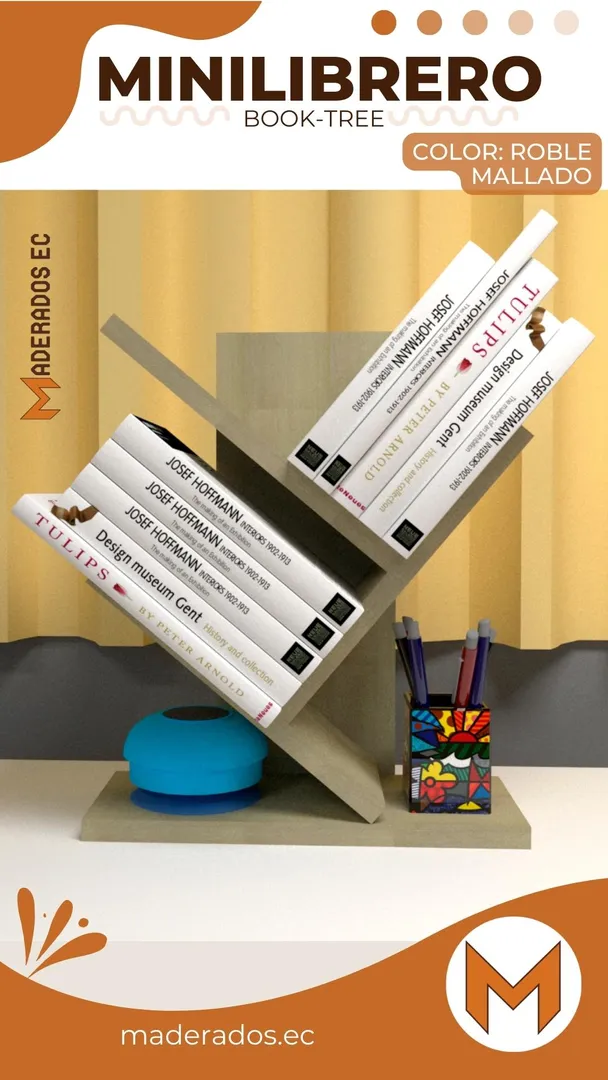 Minilibrero pequeño tipo árbol