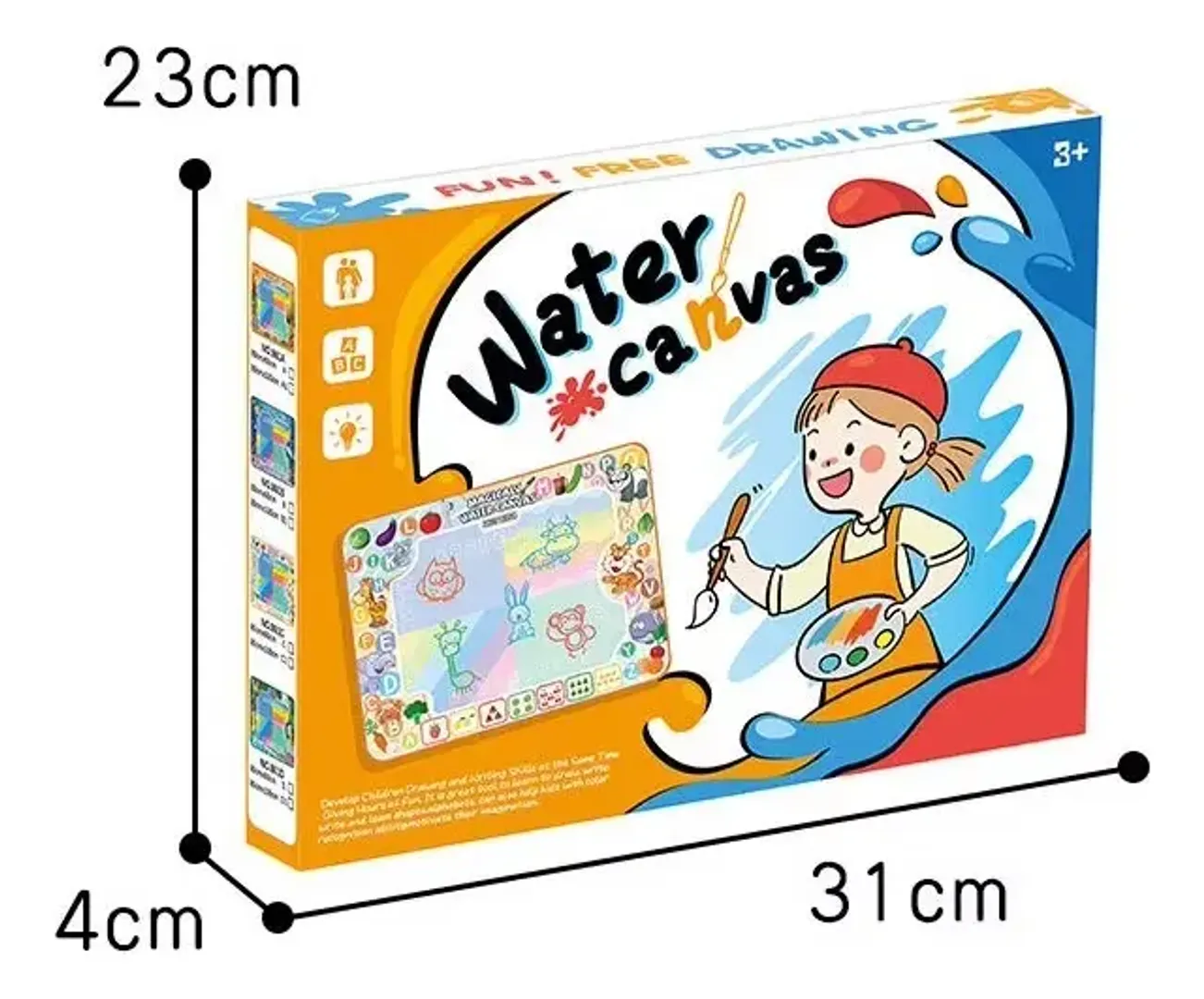 ALFOMBRA PIZARRA MAGICA REUTILIZABLE PARA PINTAR WATER CANVAS 