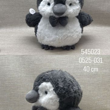 Imagen del producto PINGUINO PELUDITO CON CORBATÍN NEGRO 40 CM