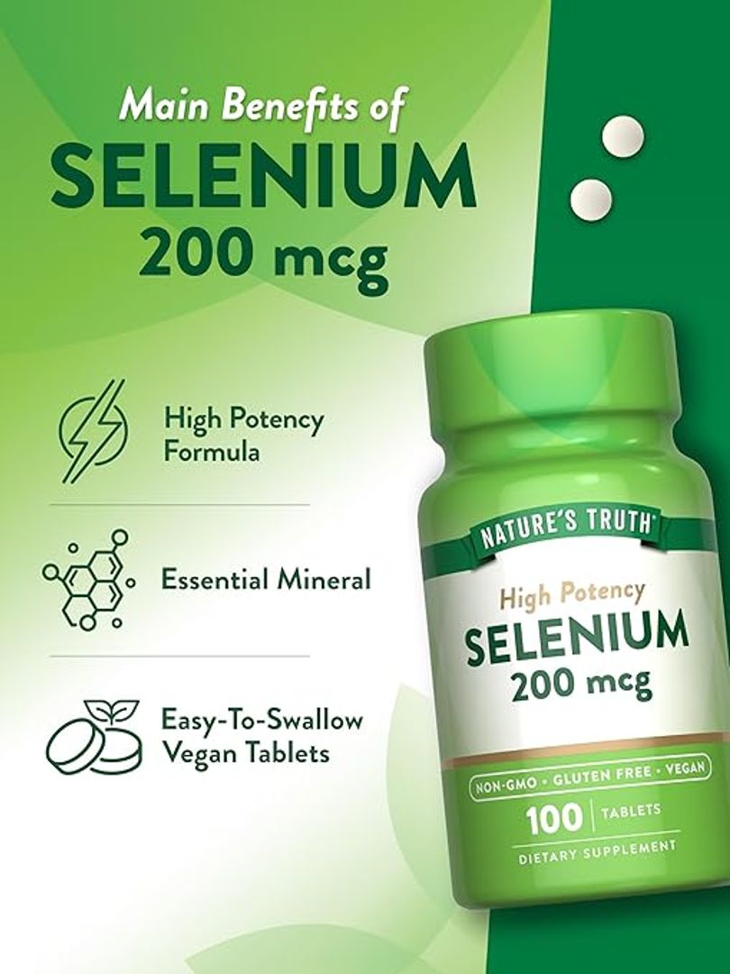 Selenio 200mcg 100 tabletas Natures Truth