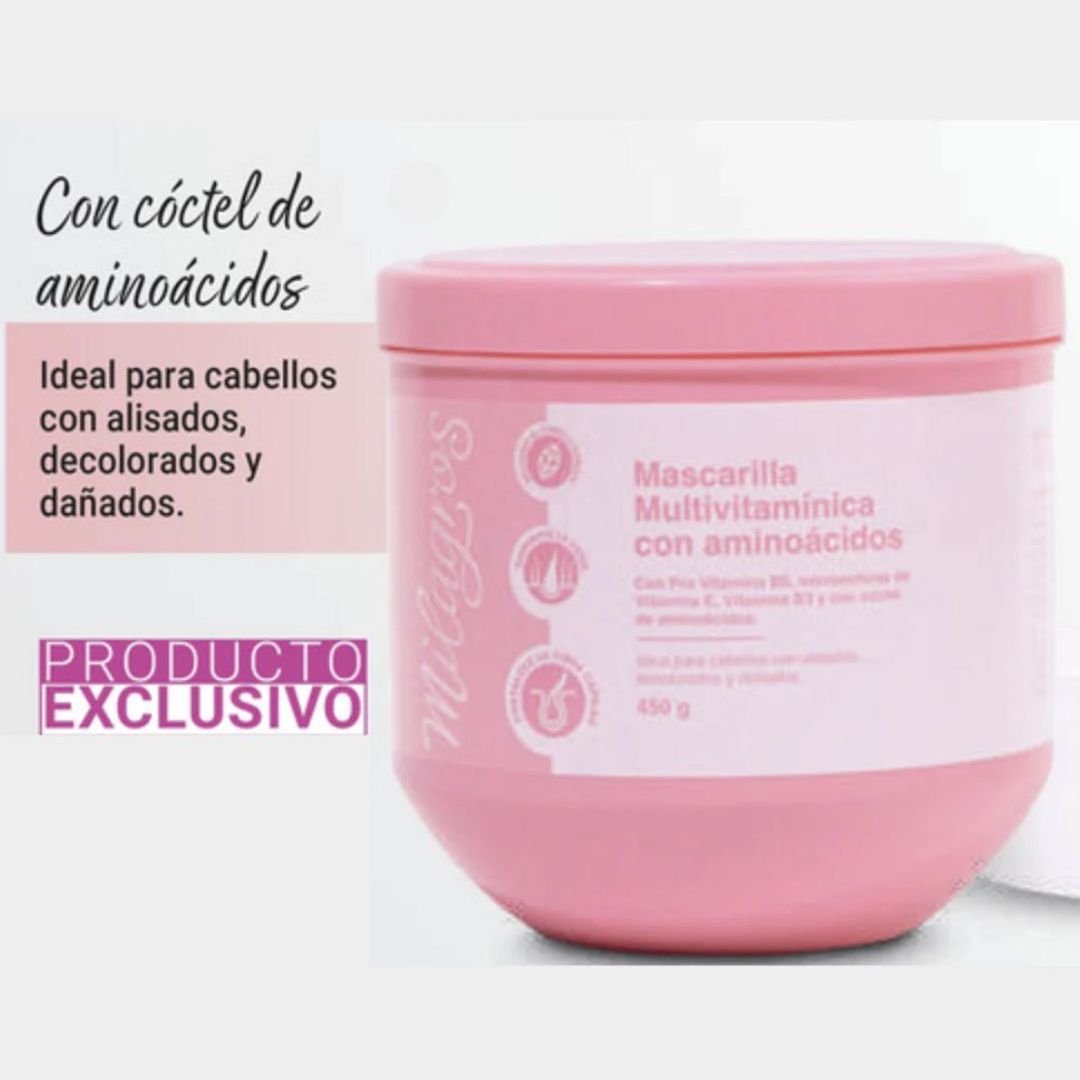 MASCARILLA MULTIVITAMÍNICA CON AMINOÁCIDOS DE MILAGROS 