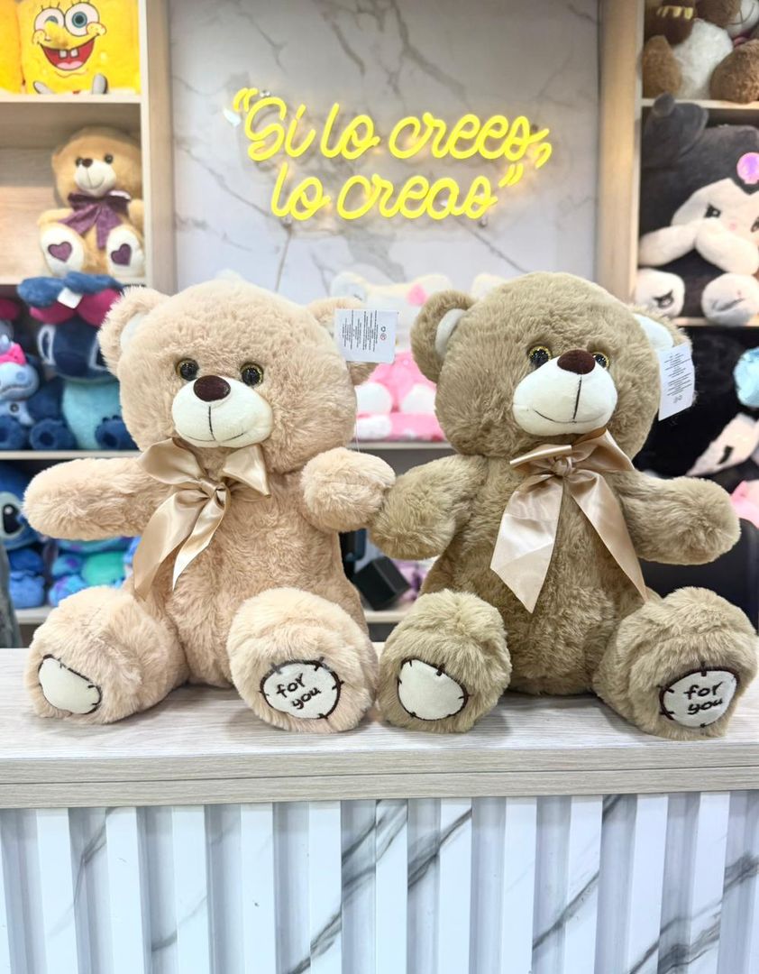 OSO MOÑO SATIN DE PELUCHE 27cm