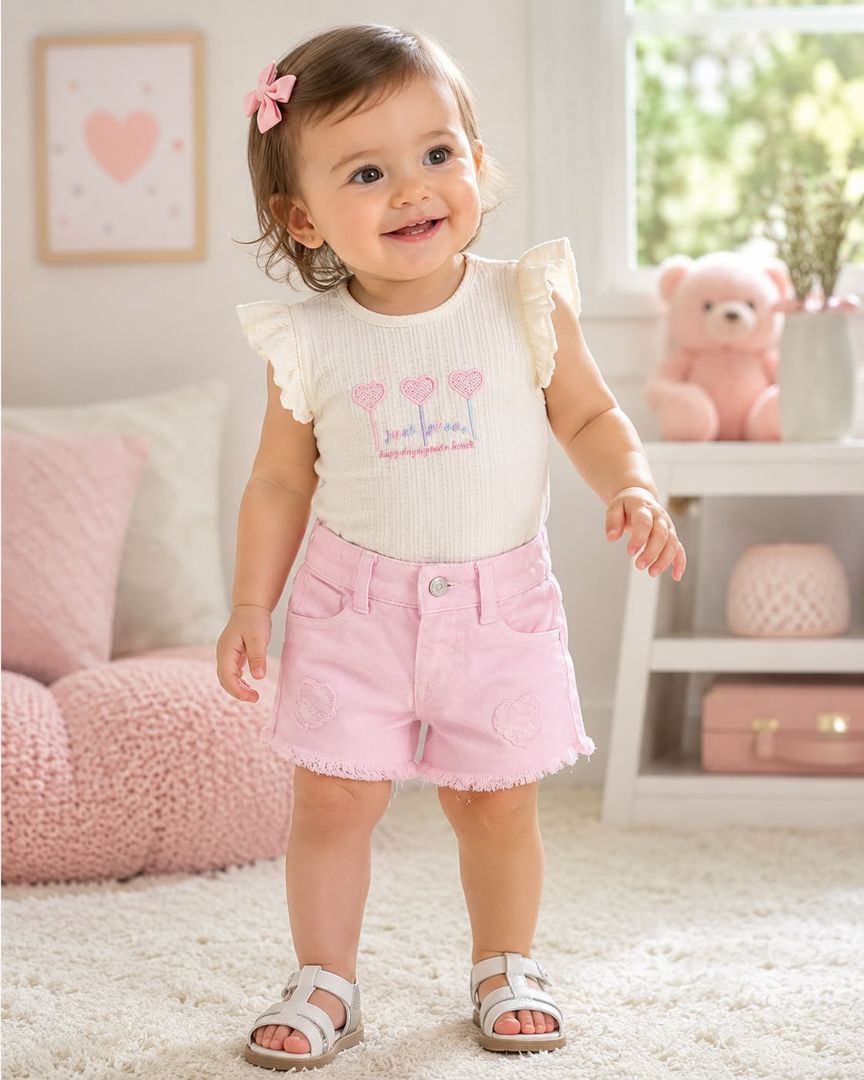 Conjunto short bebita