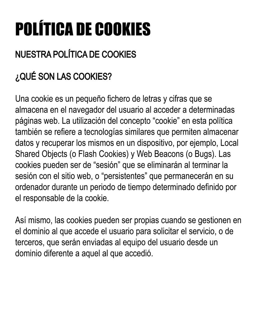 POLITICA DE COOKIES
