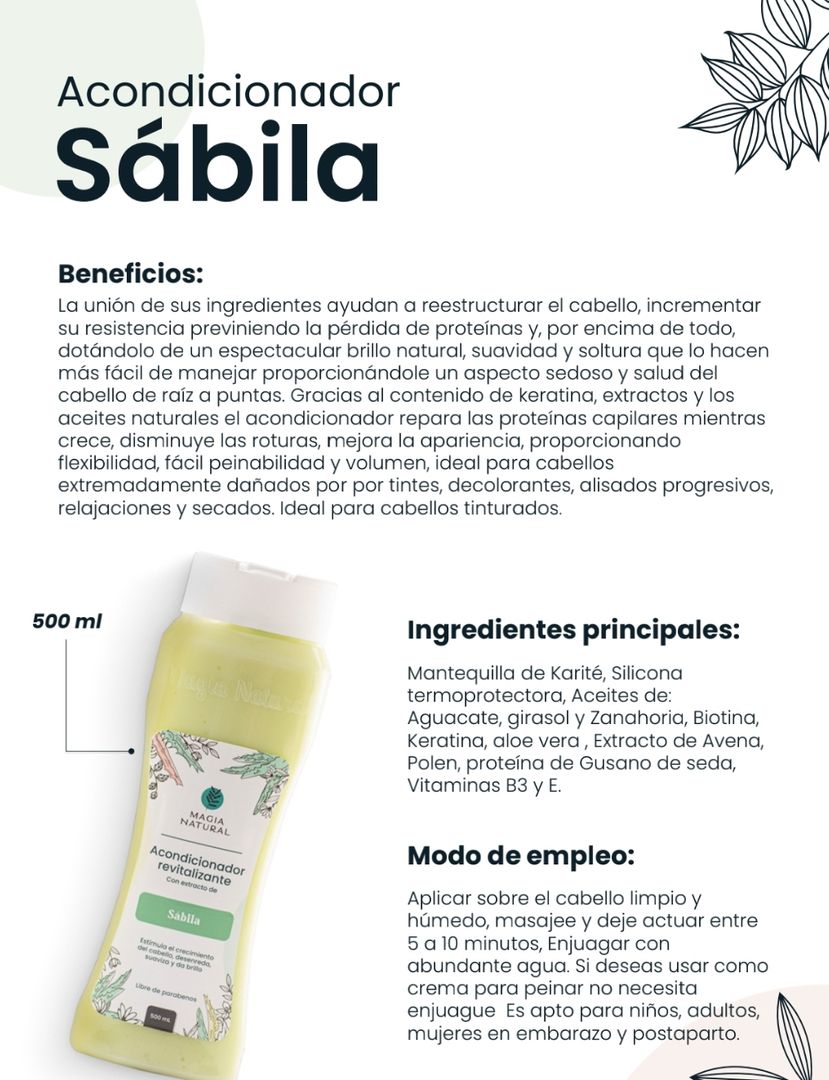 Acondicionador sábila Magia Natural