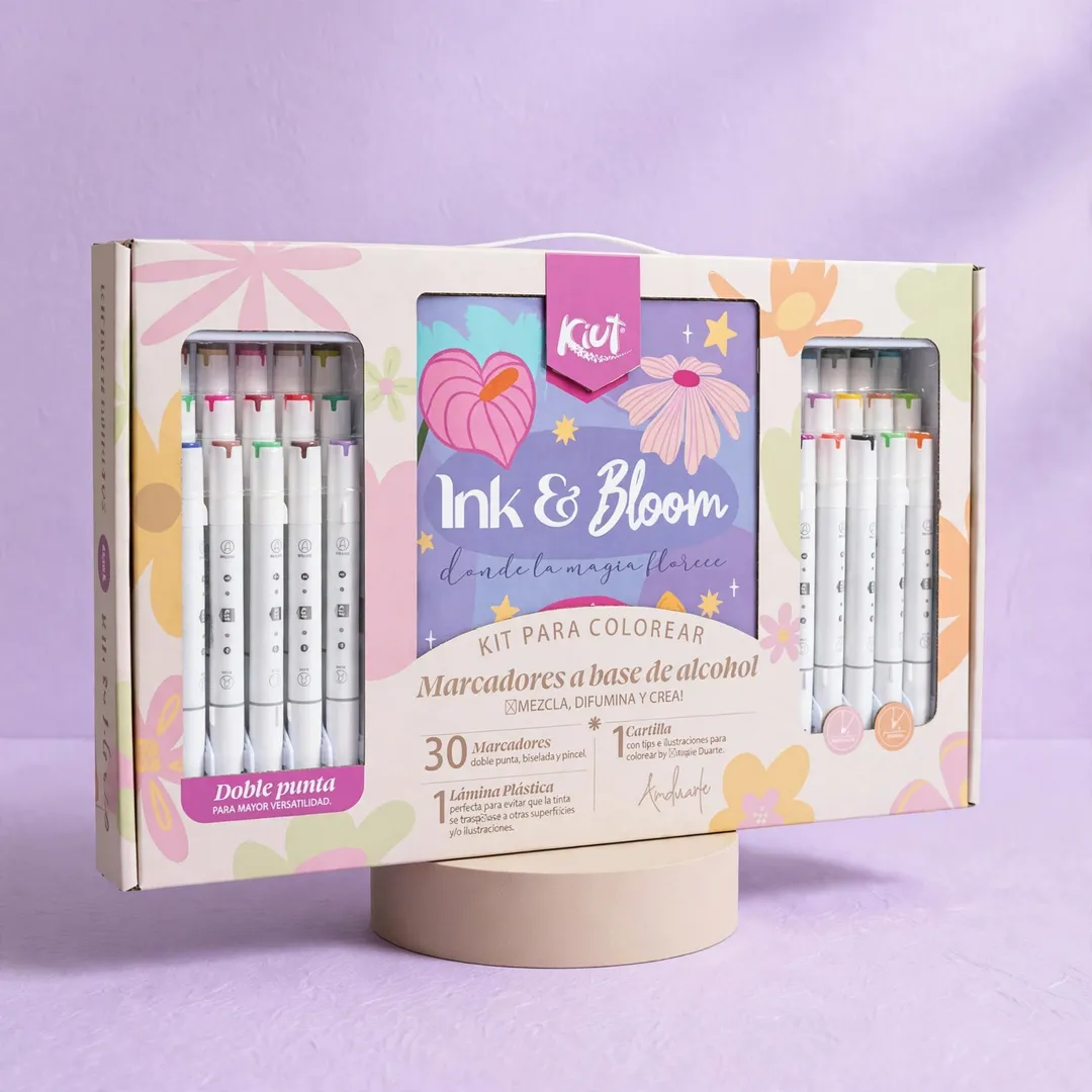 KIT PARA COLOREAR - MARCADORES DE ALCOHOL KIUT