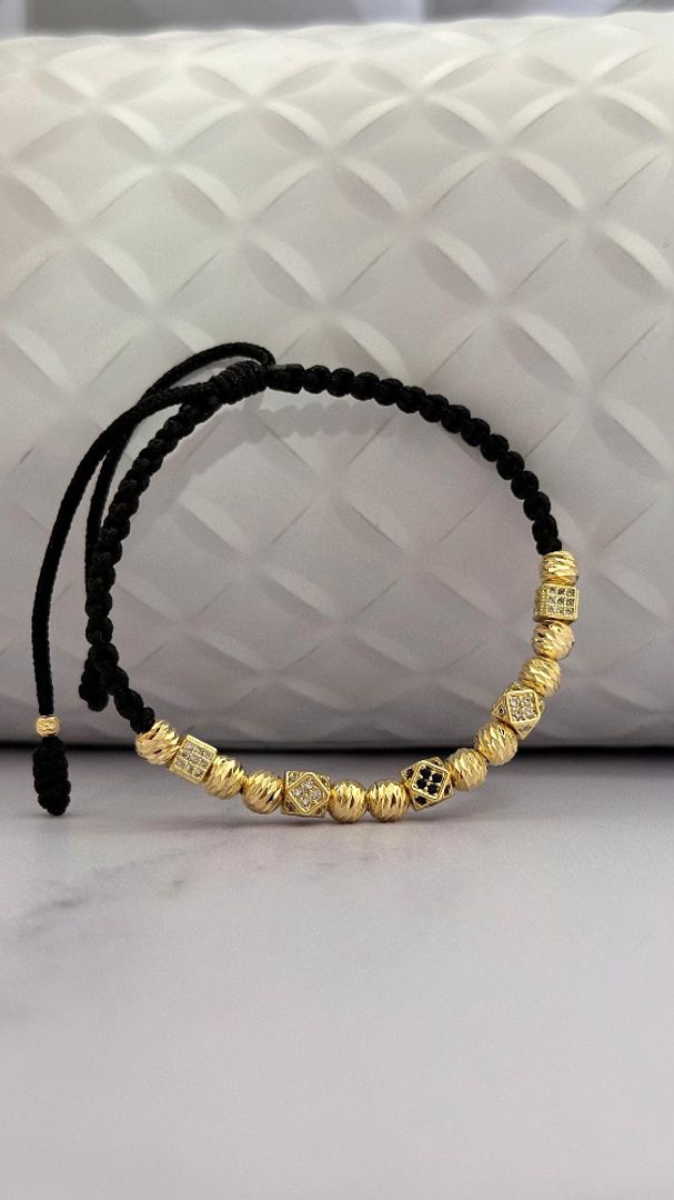 Manilla mini rombos y cubos Swarovski 