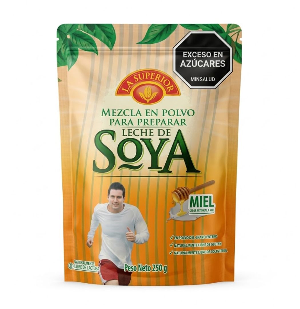 LECHE DE SOYA MIEL X 250 GR