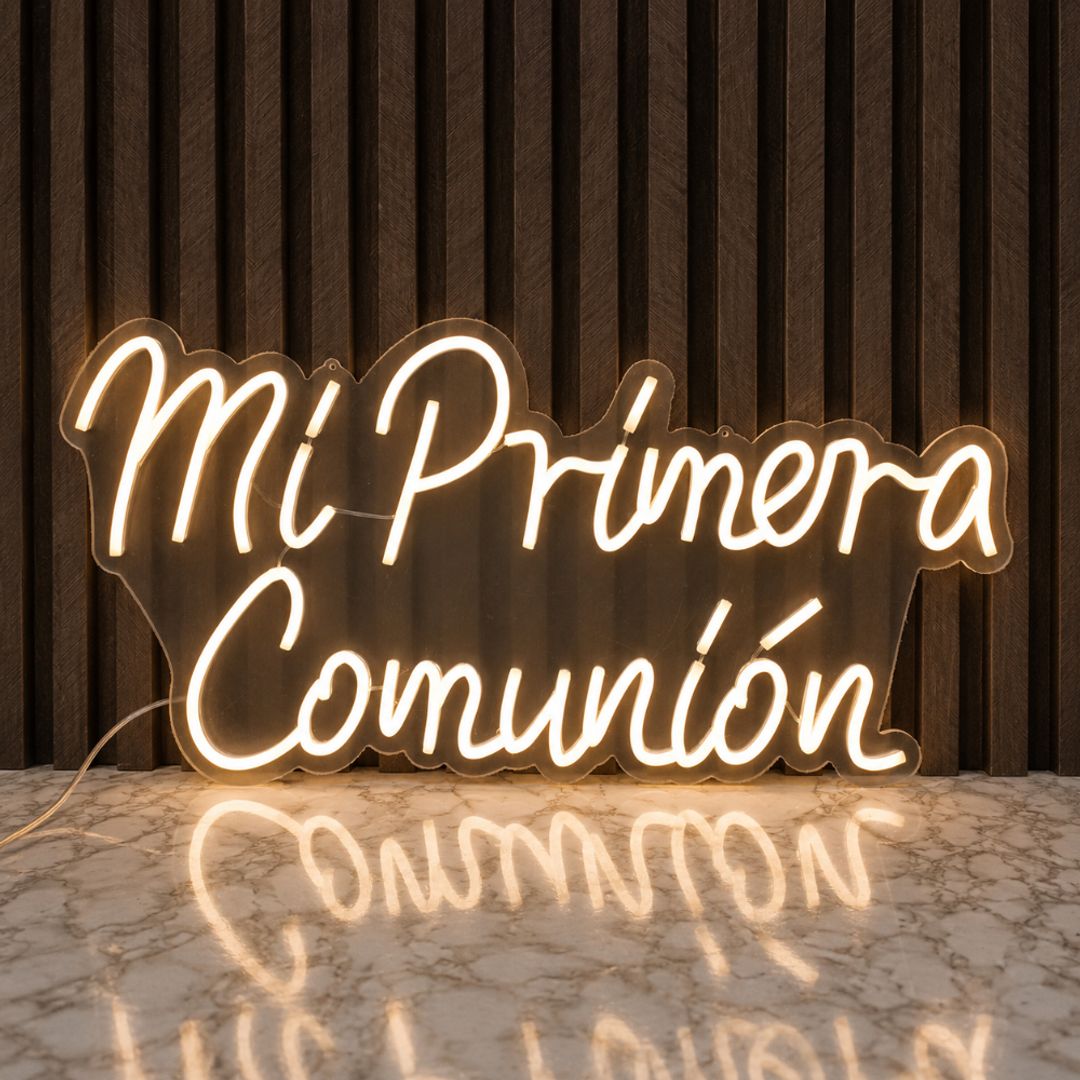 AVISO NEON FLEX MI PRIMERA COMUNIÓN 