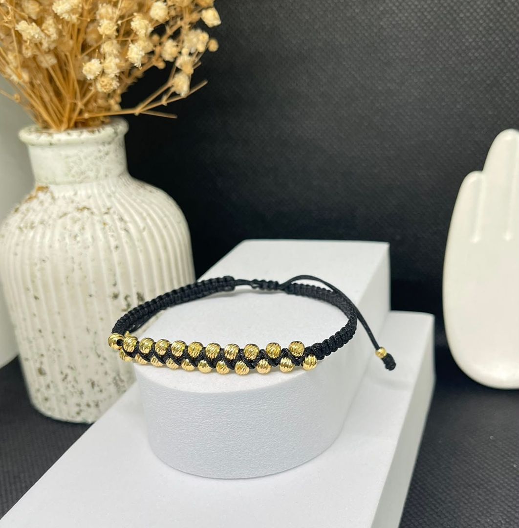 Pulsera tejida doble carril balin italy 4mm
