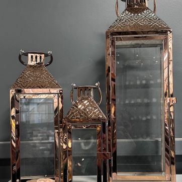 Imagen del producto Set x3 Faroles ROSEGOLD