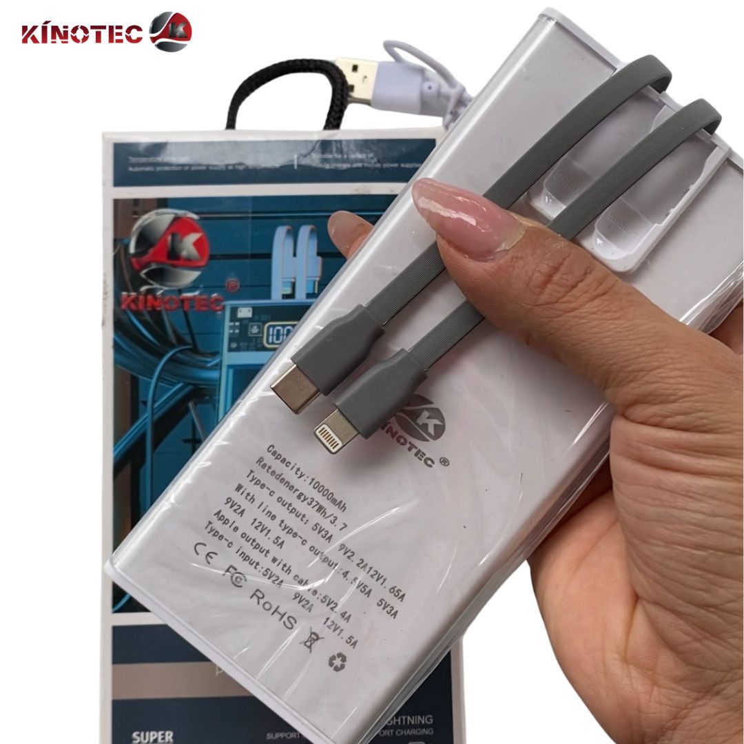Power Bank Kinotec LED 2 en 1 – 10.000mAh