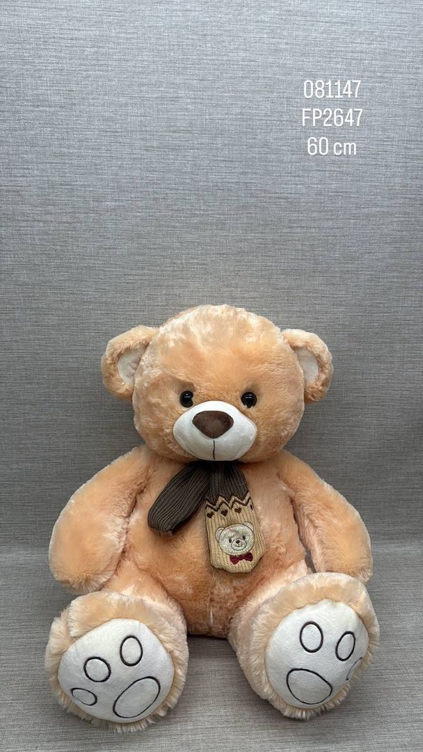 OSO CON BUFANDA BORDADO 60 CM