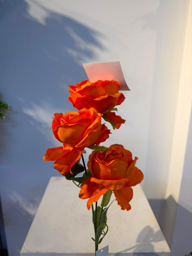ROSA VARA X 3 NARANJA