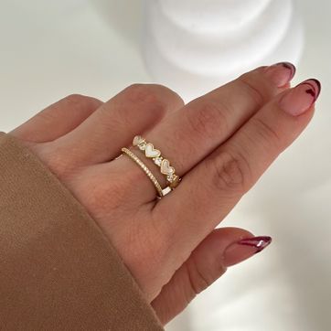 Imagen del producto Anillo corazón doble 