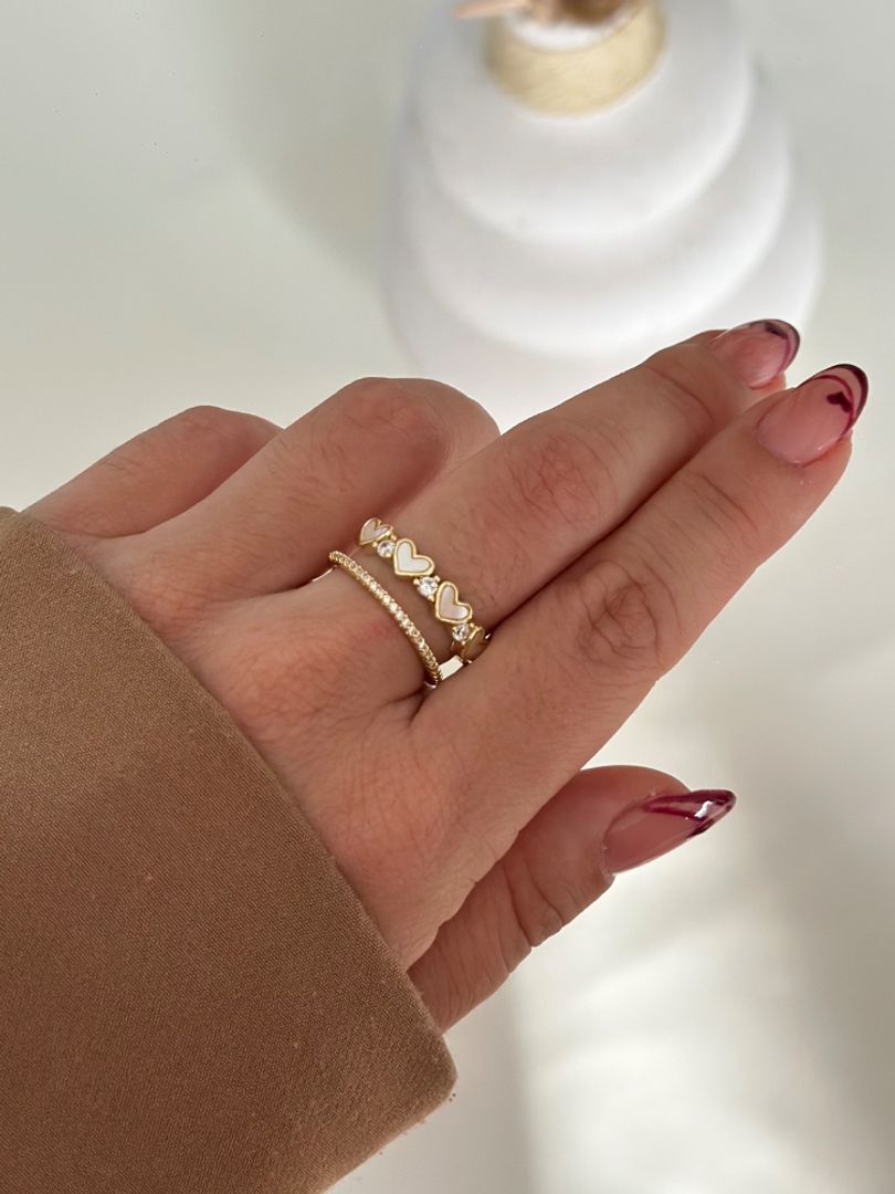 Anillo corazón doble 