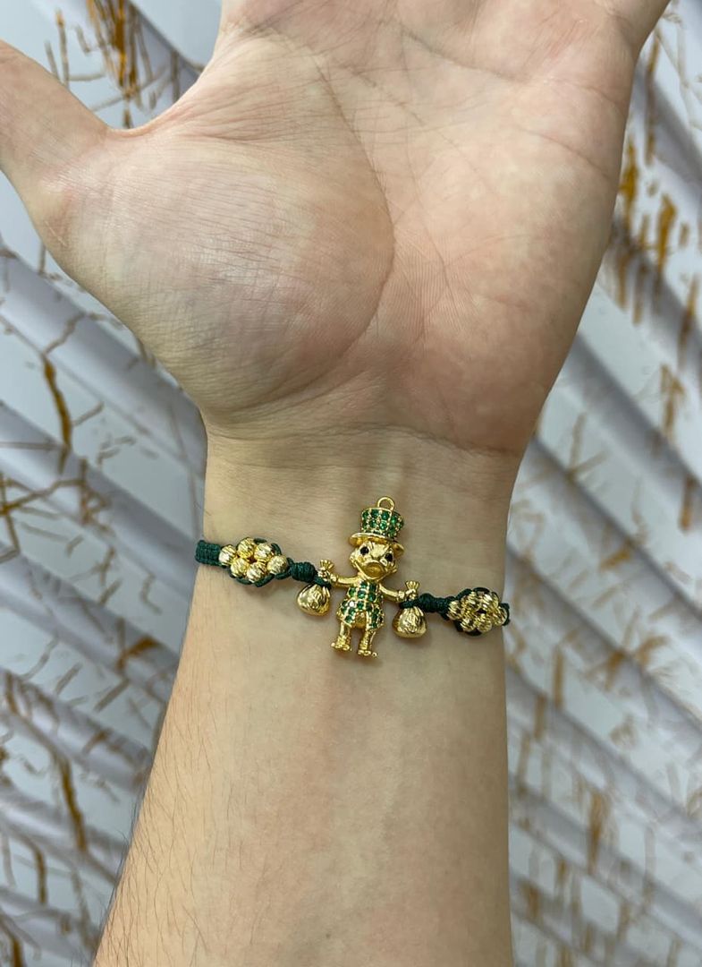Pulsera Tio Rico en verde balin 4mm italy
