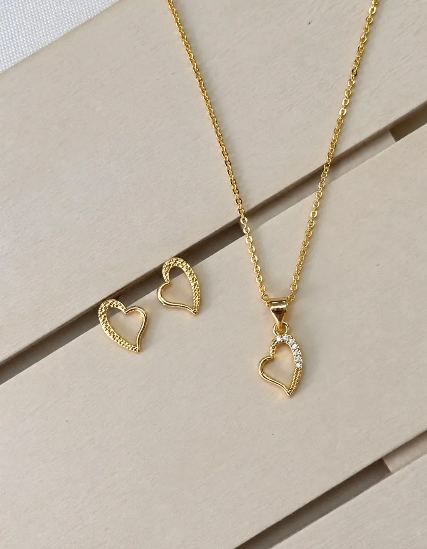 Cadena set topo corazon 