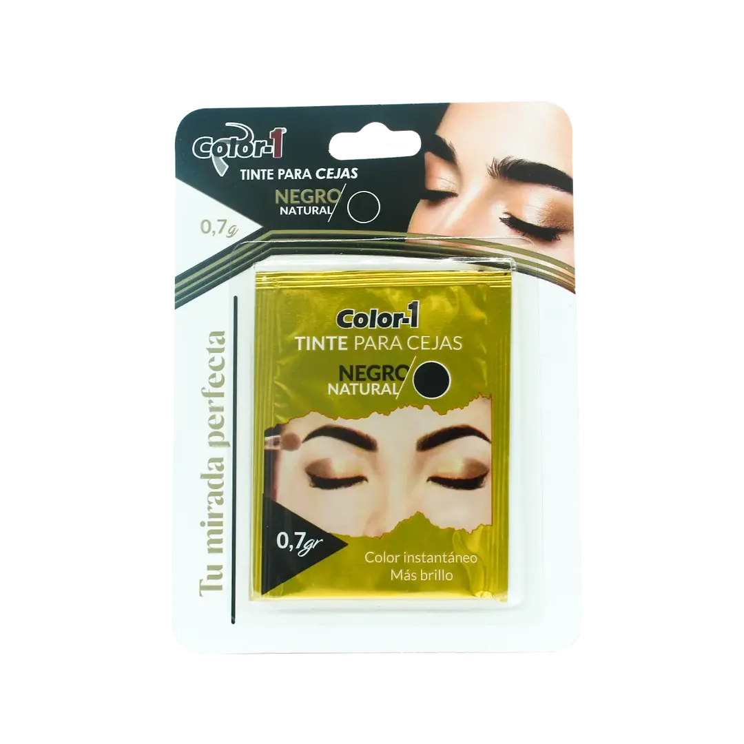 TINTE CEJAS SACHET NEGRO X 0.7GR COLOR 1