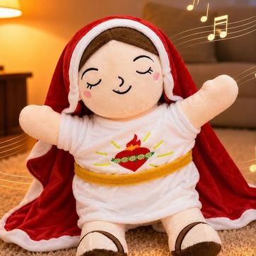 Peluche de Virgen María Y Jesús con respiración - imagen 1