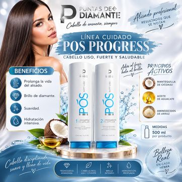 Imagen del producto PUNTAS DE DIAMANTE LÍNEA CUIDADO POS PROGRESS KIT*2 DE 500 ML