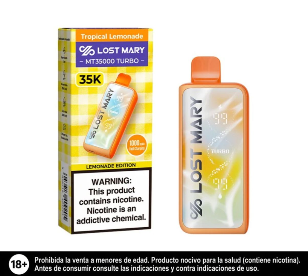 Lost Mary Tropical Lemonade 35.000 Puffs Mt Turbo