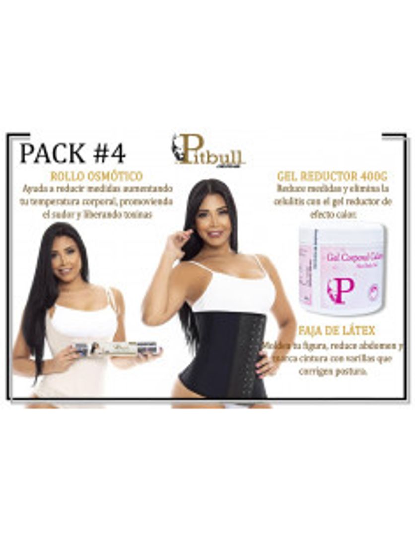 PACK4 - Faja Reductora + Gel 400g + Rollo Osmótico
