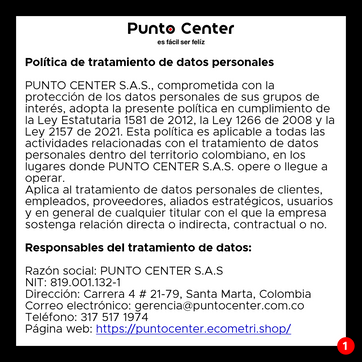 Política de tratamiento de datos - imagen 1