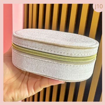 JOYERO BEIGE GAMUZA CIERRE CREMALLERA - imagen 2