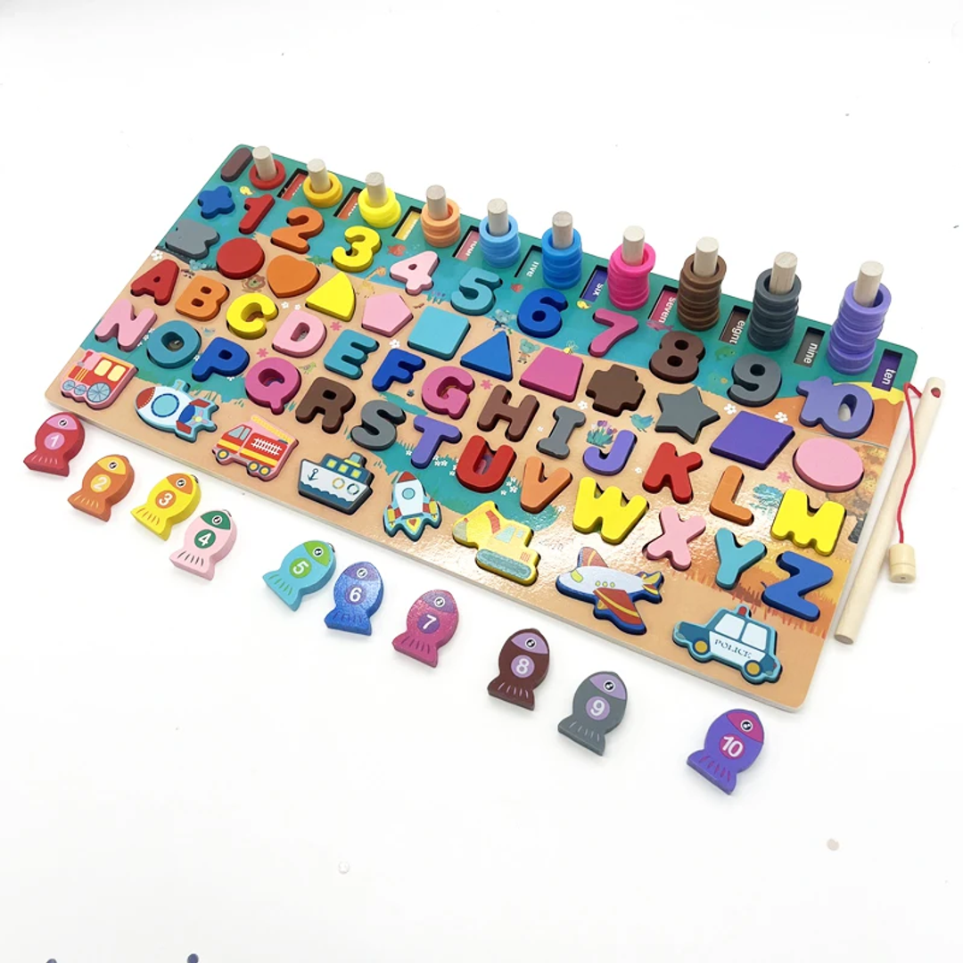 Tablero Didáctico Juego Madera Niños Montessori