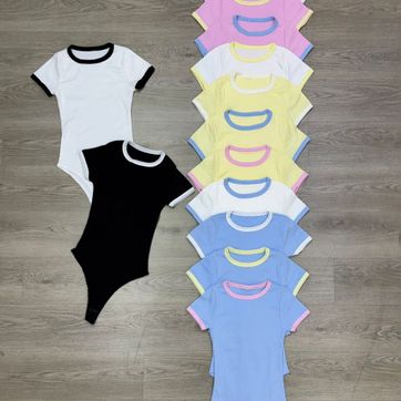 Imagen del producto Body cuello puño combinado
