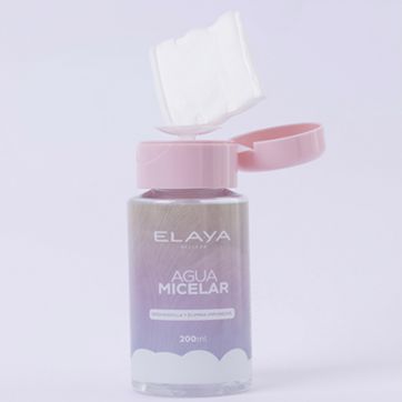 KIT AGUA MICELAR + POMOS DE ALGODÓN ELAYA  - imagen 1