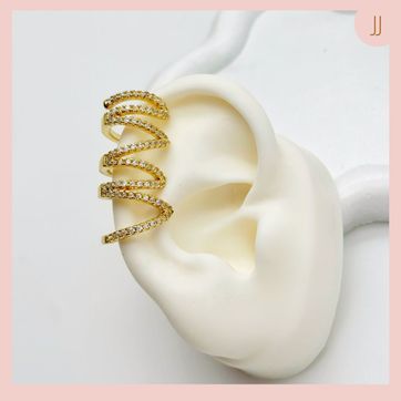 Imagen del producto 30% DE DESCUENTO: Maxi Ear-cuff Rodio con micro circones