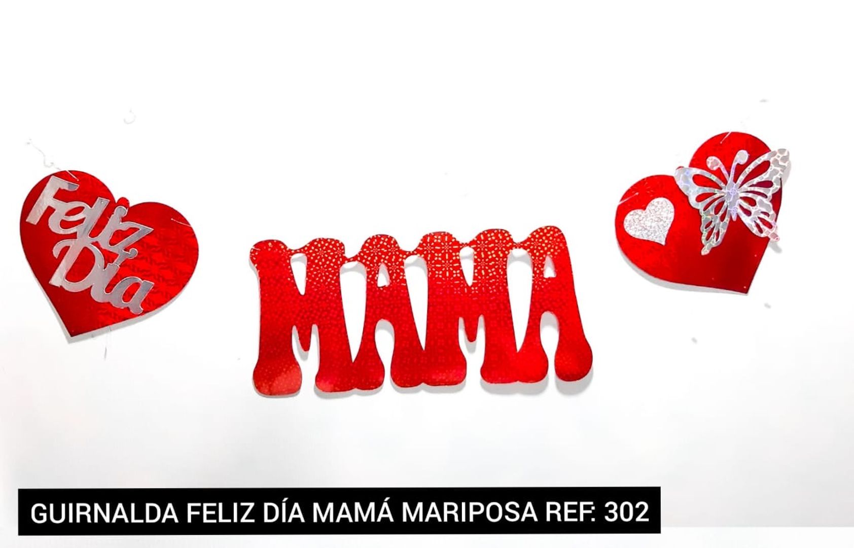Guirnalda feliz día mamá mariposa Ref 302