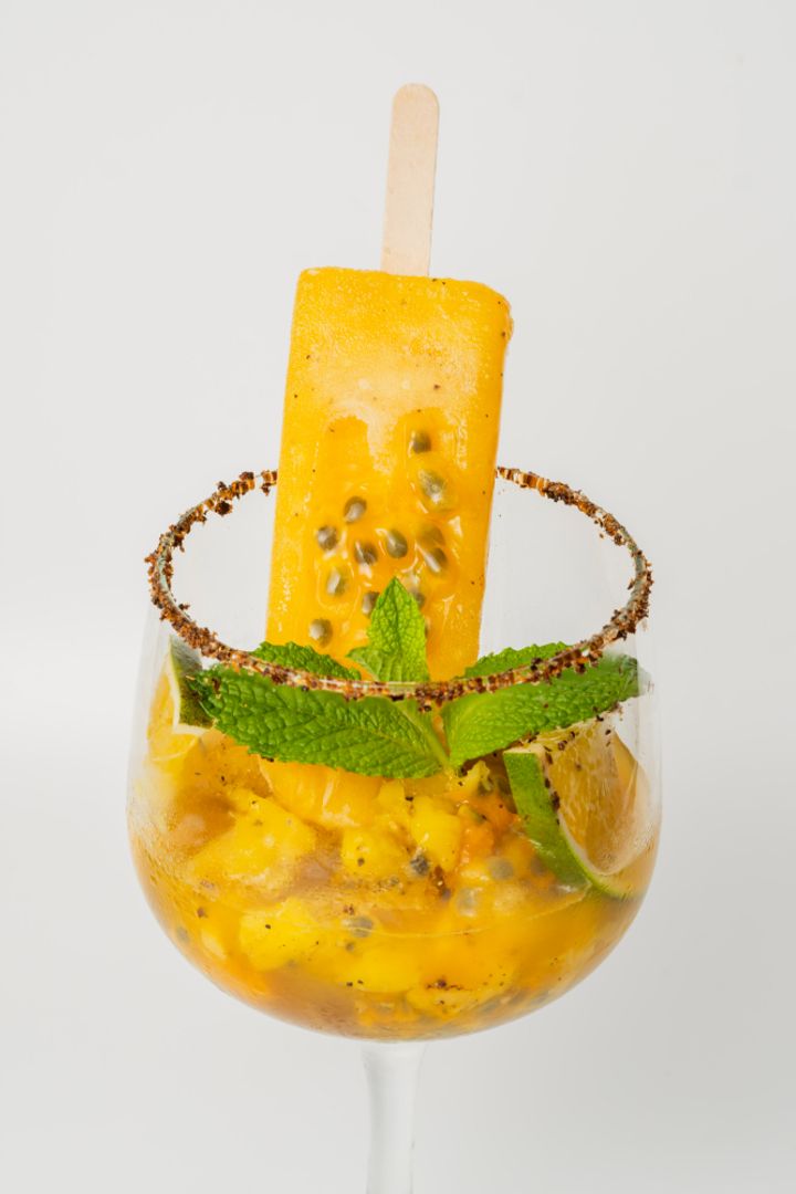 Chelada de Maracuyá, mango y lulo