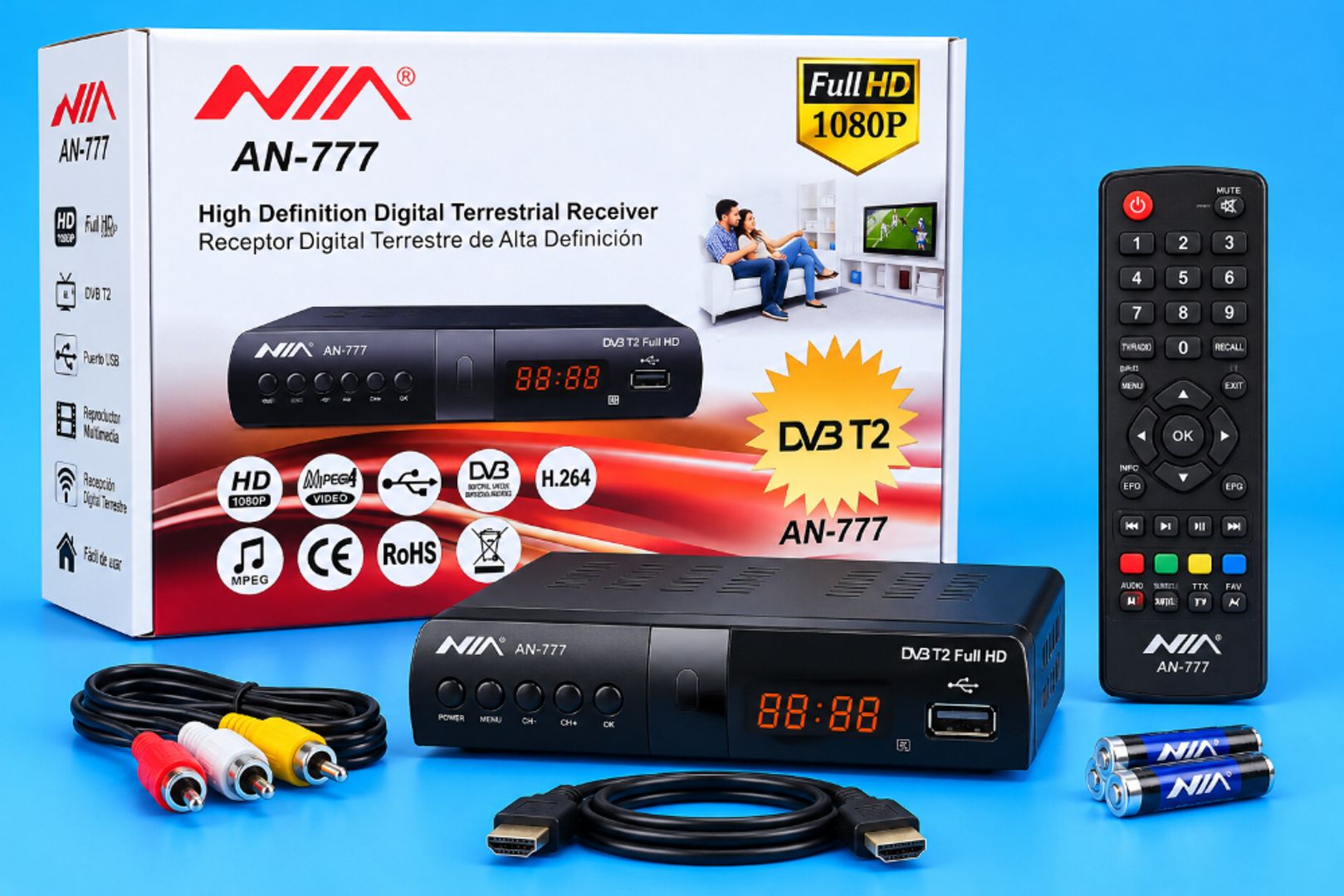  Receptor Digital Terrestre NIA AN-777 DVB-T2