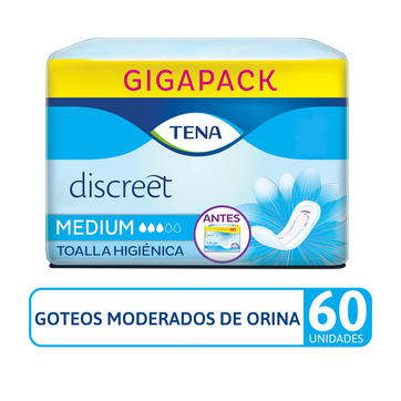 Imagen del producto Toalla Higiénica TENA Discreet Medium x 60 Und