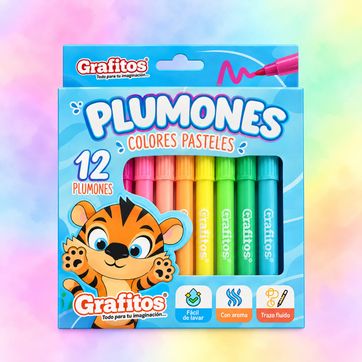 Imagen del producto Plumones Colores Pasteles x 12