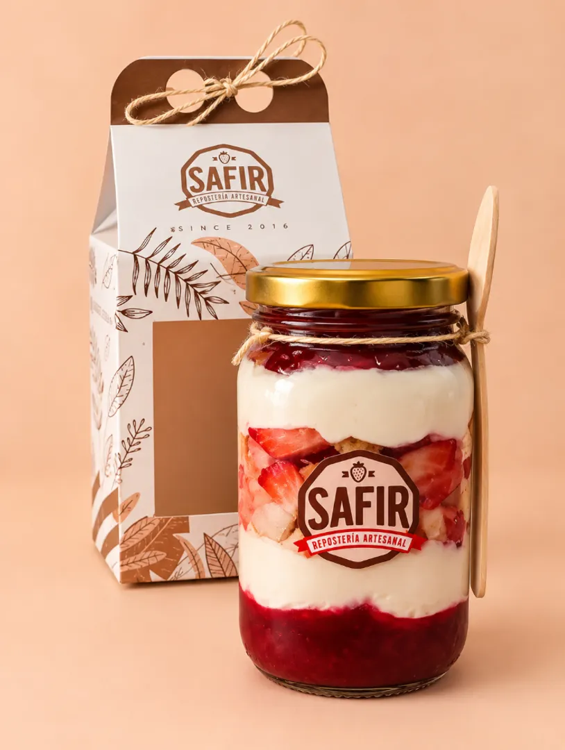 POSTRE ENFRASCADO FRUTOS ROJOS