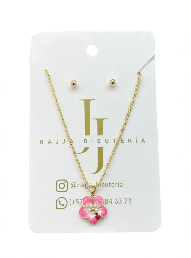 Collar Rodinado Rosa