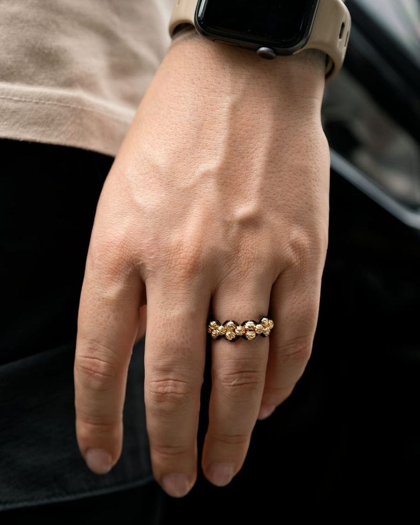 ANILLO ARTESANAL DIAMANTADO