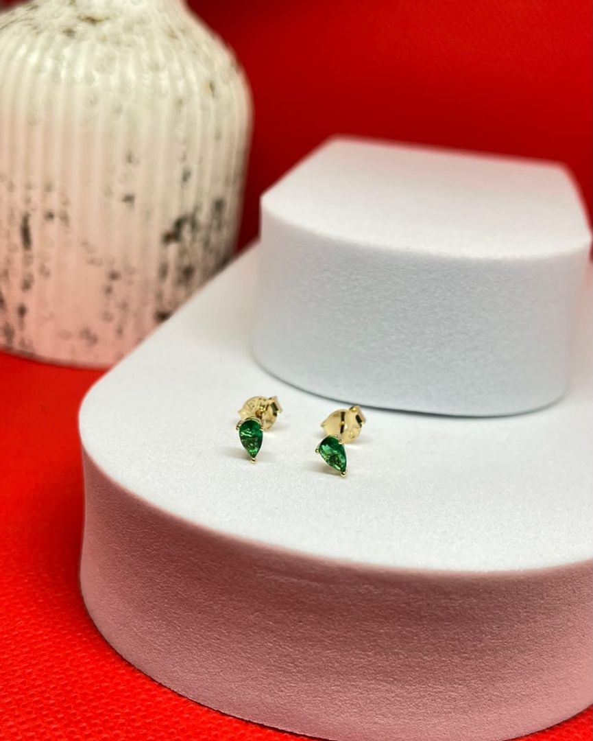 Topos gota circon verde 3.5mm