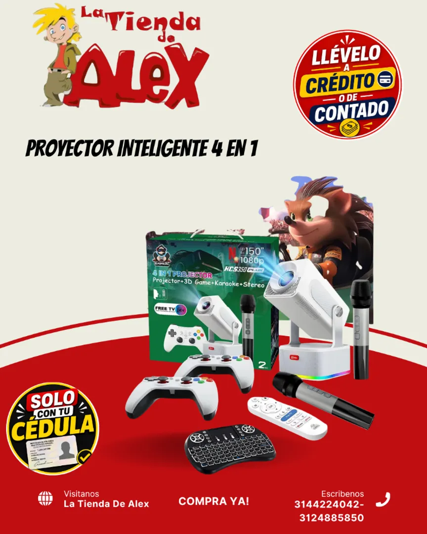 PROYECTOR INTELIGENTE 4 EN 1 