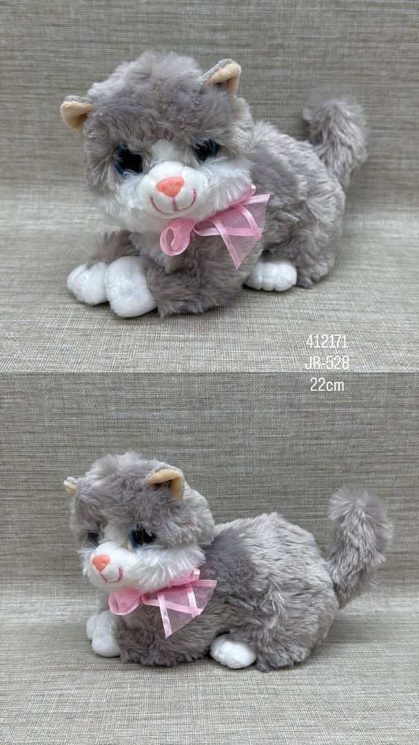 GATO CON MOÑO 22 CM