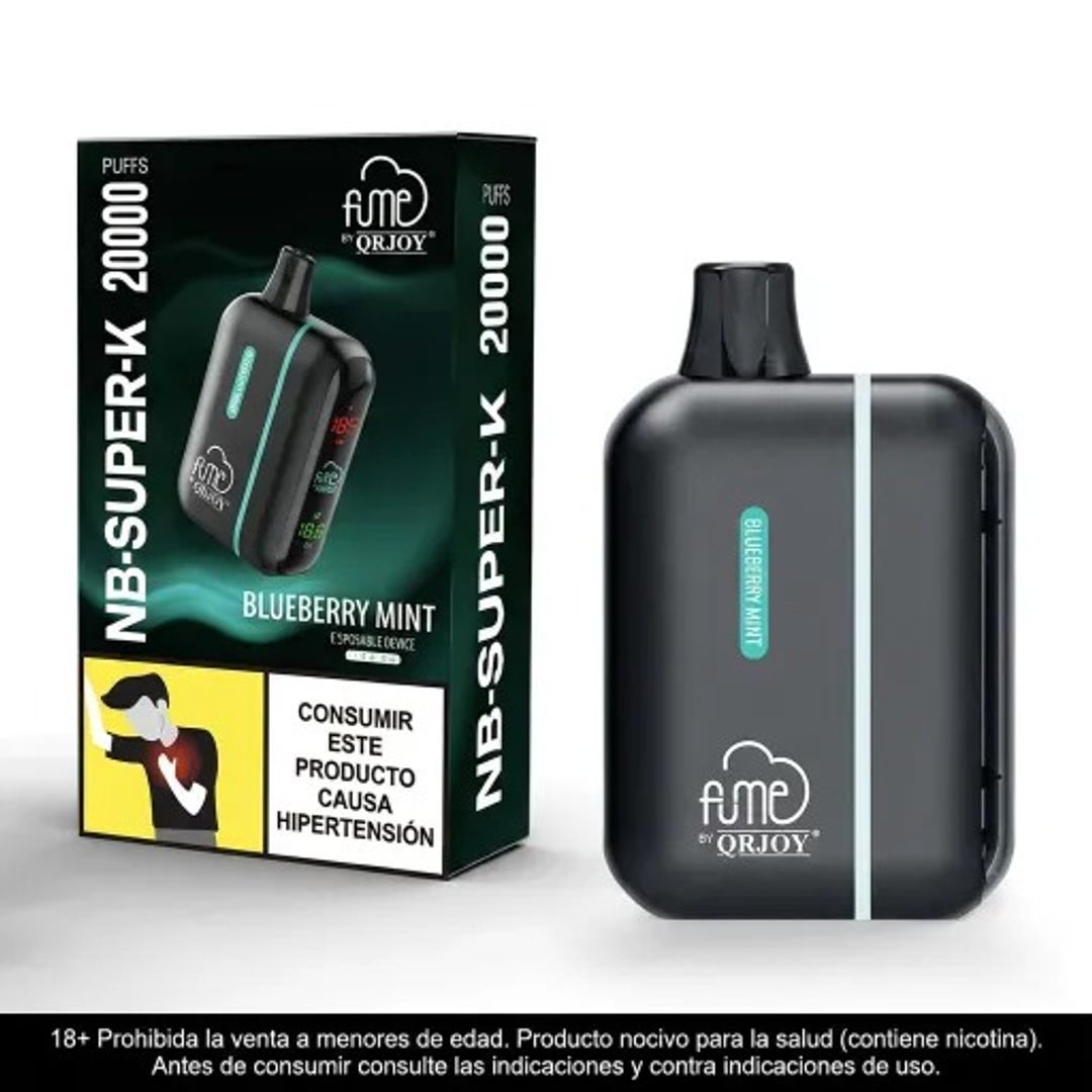 Fume Kit Nb Super K Blueberry Mint - Bateria Y Pod 20.000 Puffs