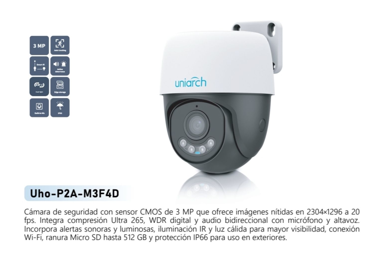 CAMARA DOMO CON SENSOR 3MP UNIVIEW 