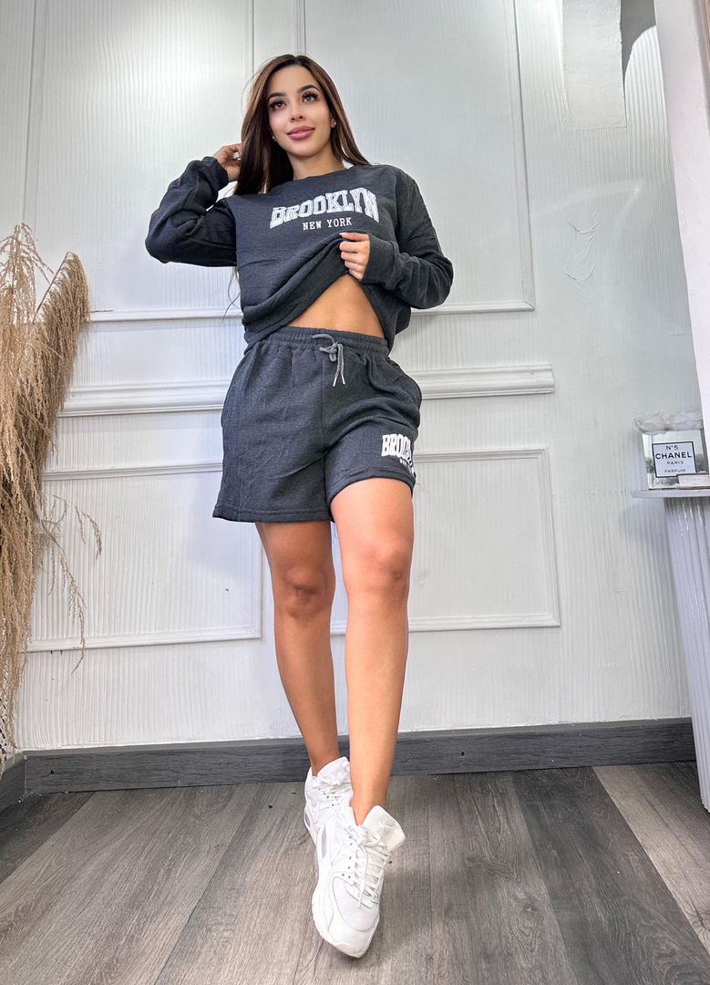 Conjunto short algodón perchado