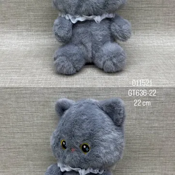 Imagen del producto GATO GRIS PELUDITO 22 CM
