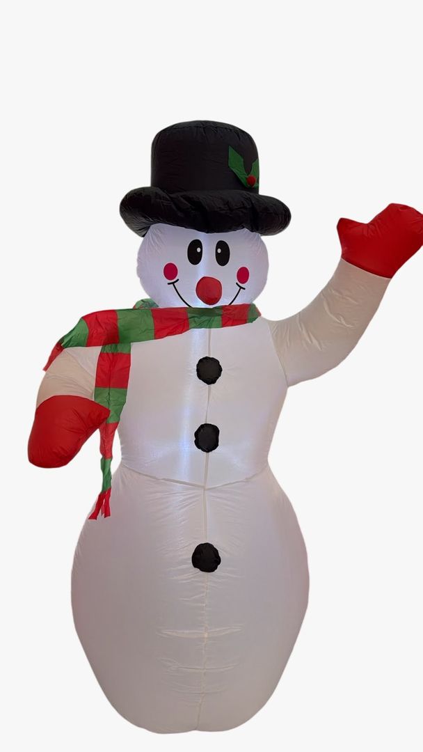 HOMBRE DE NIEVE INFLABLE CON LUZ
